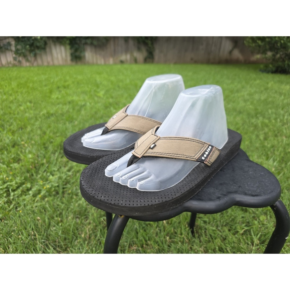 COBIAN MENS SANDALS FLIP FLOP SUMO TERRA SUMMER BEACH POOL SIZE 8 Kaki